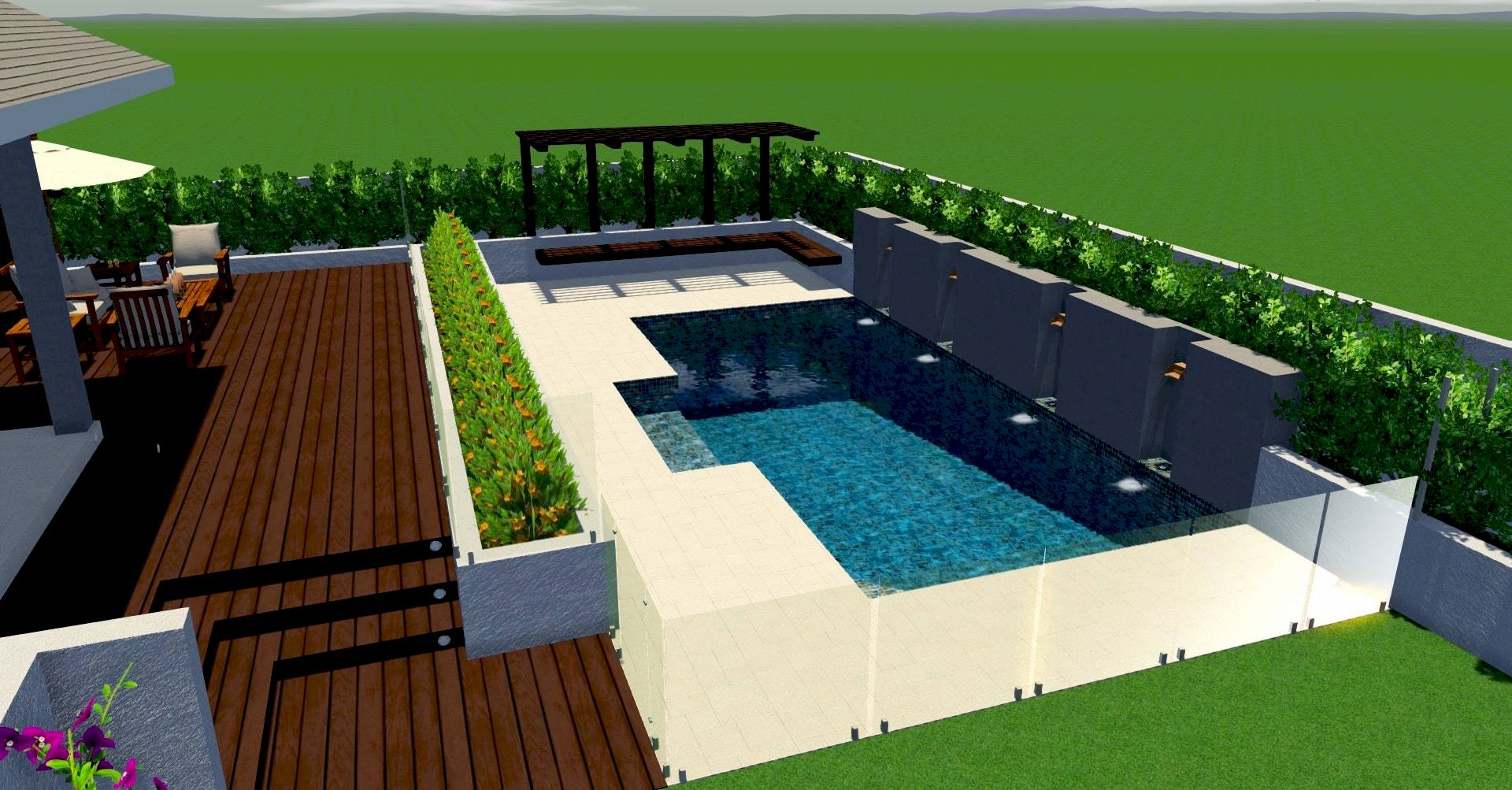 Brisbane Landscaping Design Blueprint 3D